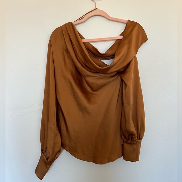 Simkhai Size M Alice One Shoulder Top in Copper - Picture 3 of 4
